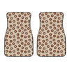 Chocolate Donuts Pattern Print Front Car Floor Mats