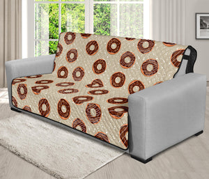 Chocolate Donuts Pattern Print Futon Protector