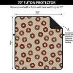 Chocolate Donuts Pattern Print Futon Protector