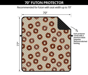 Chocolate Donuts Pattern Print Futon Protector