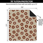 Chocolate Donuts Pattern Print Futon Protector