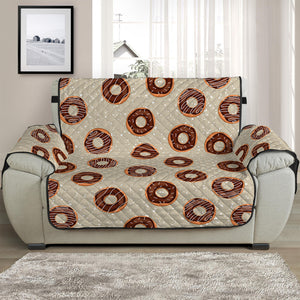 Chocolate Donuts Pattern Print Half Sofa Protector