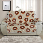 Chocolate Donuts Pattern Print Half Sofa Protector