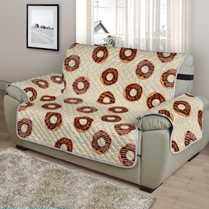 Chocolate Donuts Pattern Print Half Sofa Protector