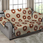 Chocolate Donuts Pattern Print Loveseat Protector