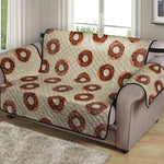 Chocolate Donuts Pattern Print Loveseat Protector