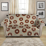 Chocolate Donuts Pattern Print Loveseat Protector