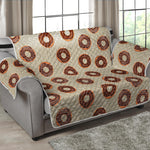 Chocolate Donuts Pattern Print Loveseat Protector