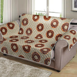 Chocolate Donuts Pattern Print Loveseat Protector