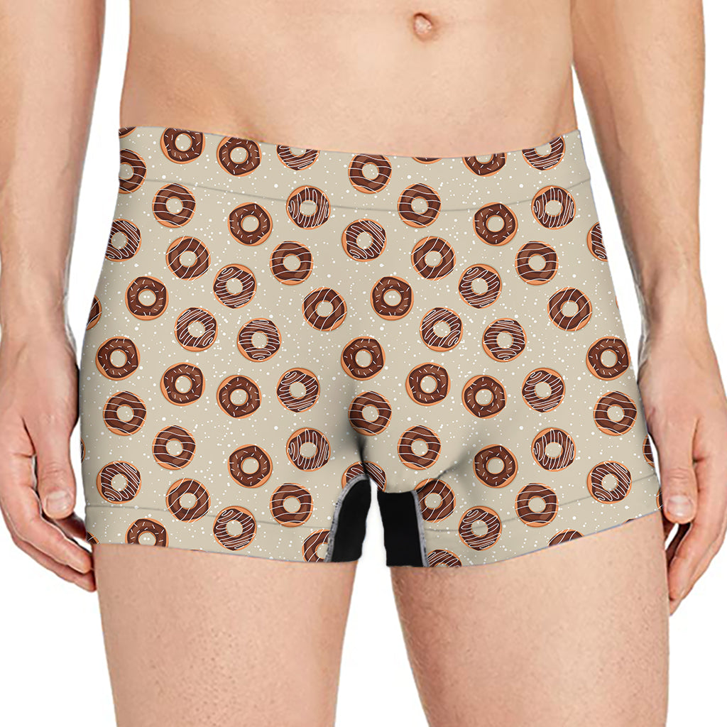 Chocolate Donuts Pattern Print Men's Boxer Briefs