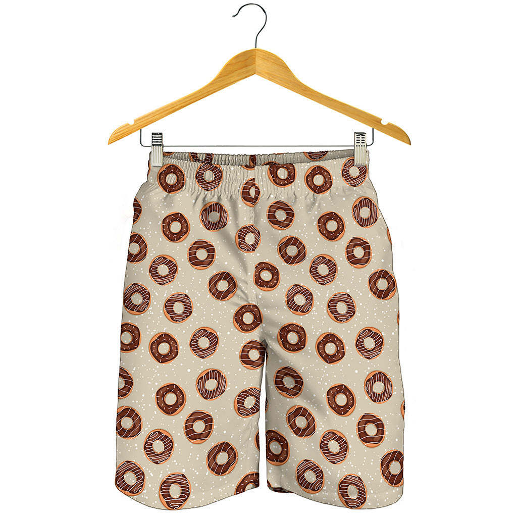 Chocolate Donuts Pattern Print Men's Shorts