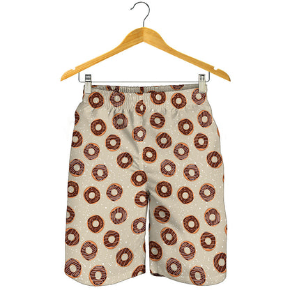 Chocolate Donuts Pattern Print Men's Shorts