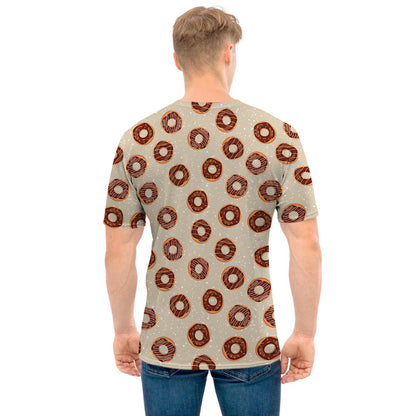 Chocolate Donuts Pattern Print Men's T-Shirt