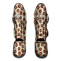 Chocolate Donuts Pattern Print Muay Thai Shin Guards