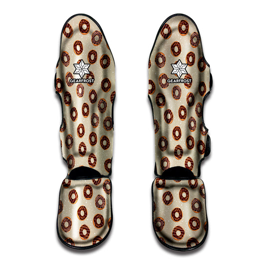 Chocolate Donuts Pattern Print Muay Thai Shin Guard