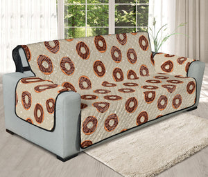 Chocolate Donuts Pattern Print Oversized Sofa Protector