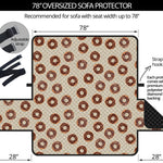 Chocolate Donuts Pattern Print Oversized Sofa Protector