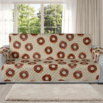 Chocolate Donuts Pattern Print Oversized Sofa Protector