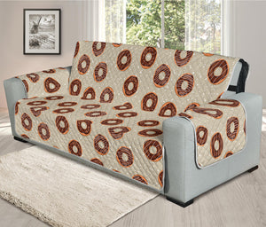 Chocolate Donuts Pattern Print Oversized Sofa Protector