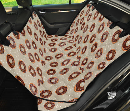 Chocolate Donuts Pattern Print Pet Car Back Seat Cover