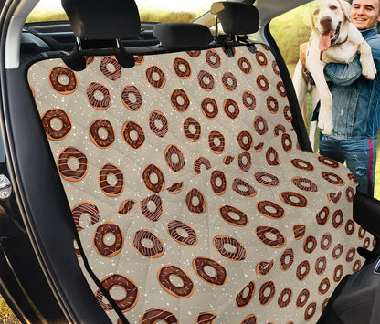 Chocolate Donuts Pattern Print Pet Car Back Seat Cover