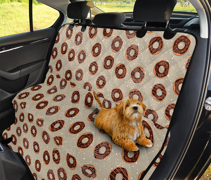 Chocolate Donuts Pattern Print Pet Car Back Seat Cover