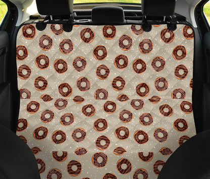 Chocolate Donuts Pattern Print Pet Car Back Seat Cover