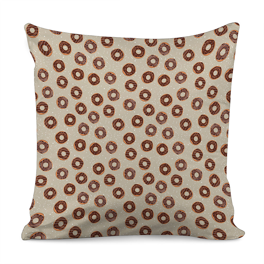 Chocolate Donuts Pattern Print Pillow Cover