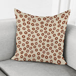 Chocolate Donuts Pattern Print Pillow Cover