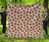 Chocolate Donuts Pattern Print Quilt