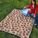 Chocolate Donuts Pattern Print Quilt