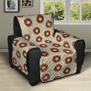 Chocolate Donuts Pattern Print Recliner Protector