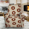 Chocolate Donuts Pattern Print Recliner Slipcover