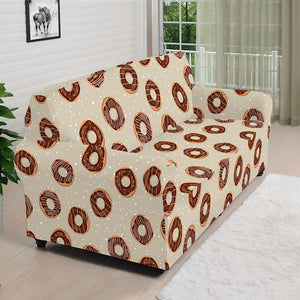 Chocolate Donuts Pattern Print Sofa Cover