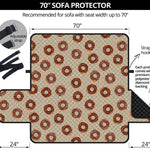 Chocolate Donuts Pattern Print Sofa Protector