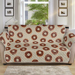 Chocolate Donuts Pattern Print Sofa Protector