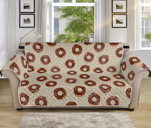 Chocolate Donuts Pattern Print Sofa Protector