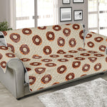 Chocolate Donuts Pattern Print Sofa Protector