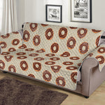 Chocolate Donuts Pattern Print Sofa Protector