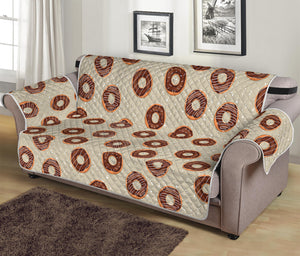 Chocolate Donuts Pattern Print Sofa Protector