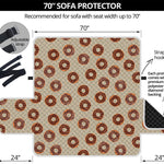 Chocolate Donuts Pattern Print Sofa Protector