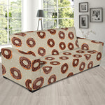 Chocolate Donuts Pattern Print Sofa Slipcover