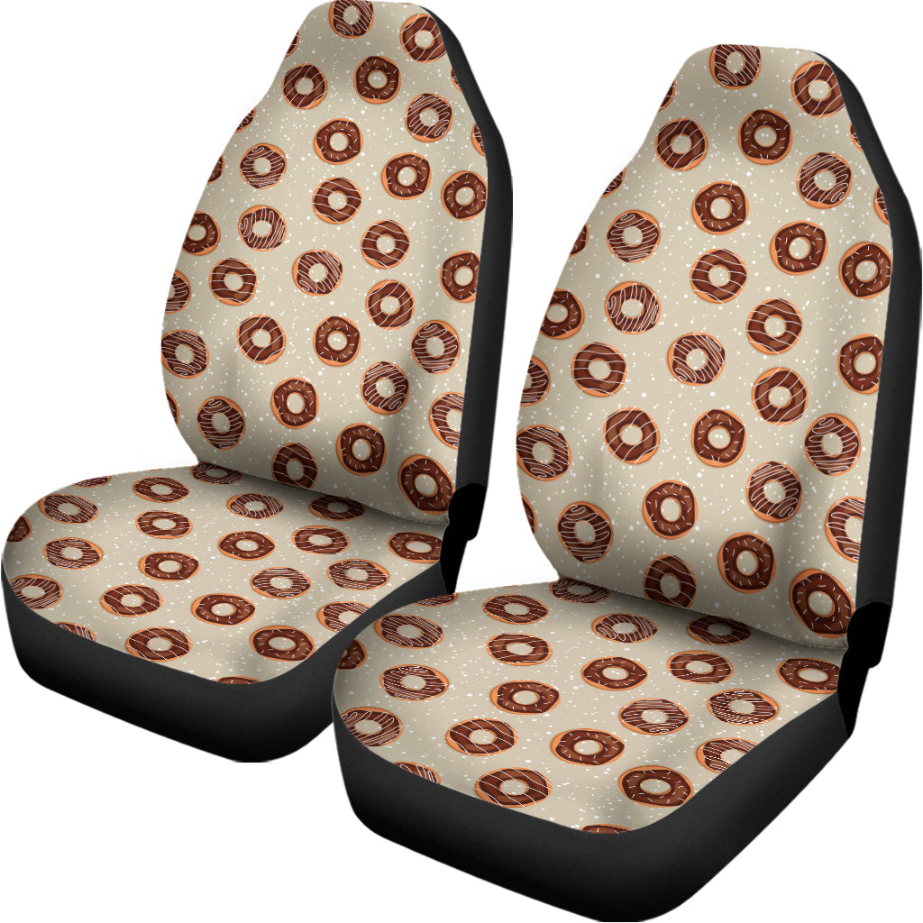 Chocolate Donuts Pattern Print Universal Fit Car Seat Covers