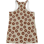 Chocolate Donuts Pattern Print Women's Racerback Tank Top