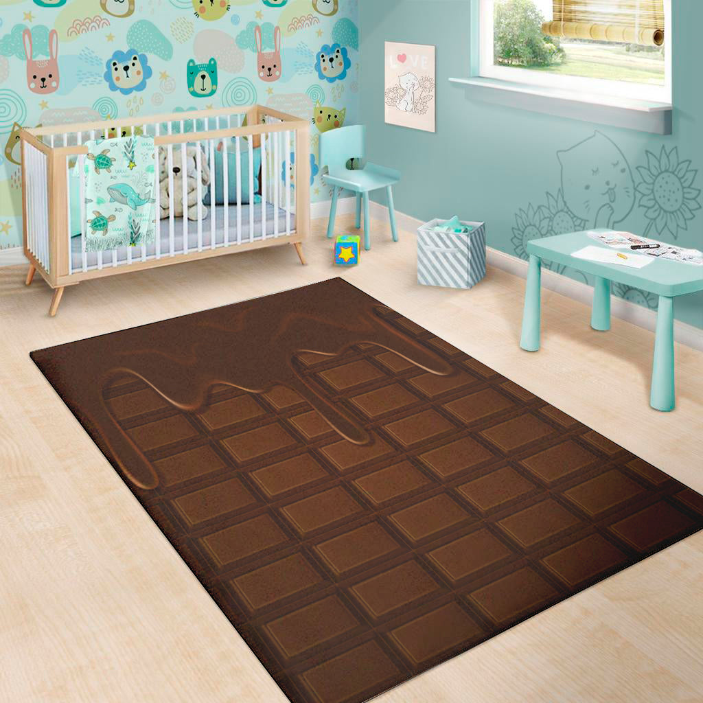 Chocolate Print Area Rug