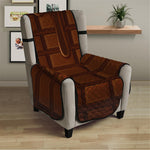 Chocolate Print Armchair Protector