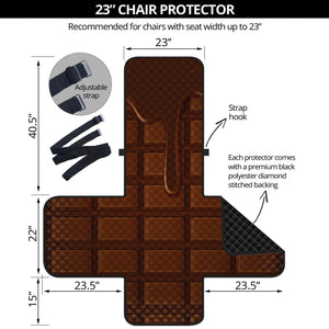 Chocolate Print Armchair Protector