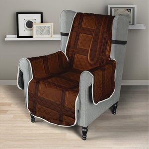 Chocolate Print Armchair Protector