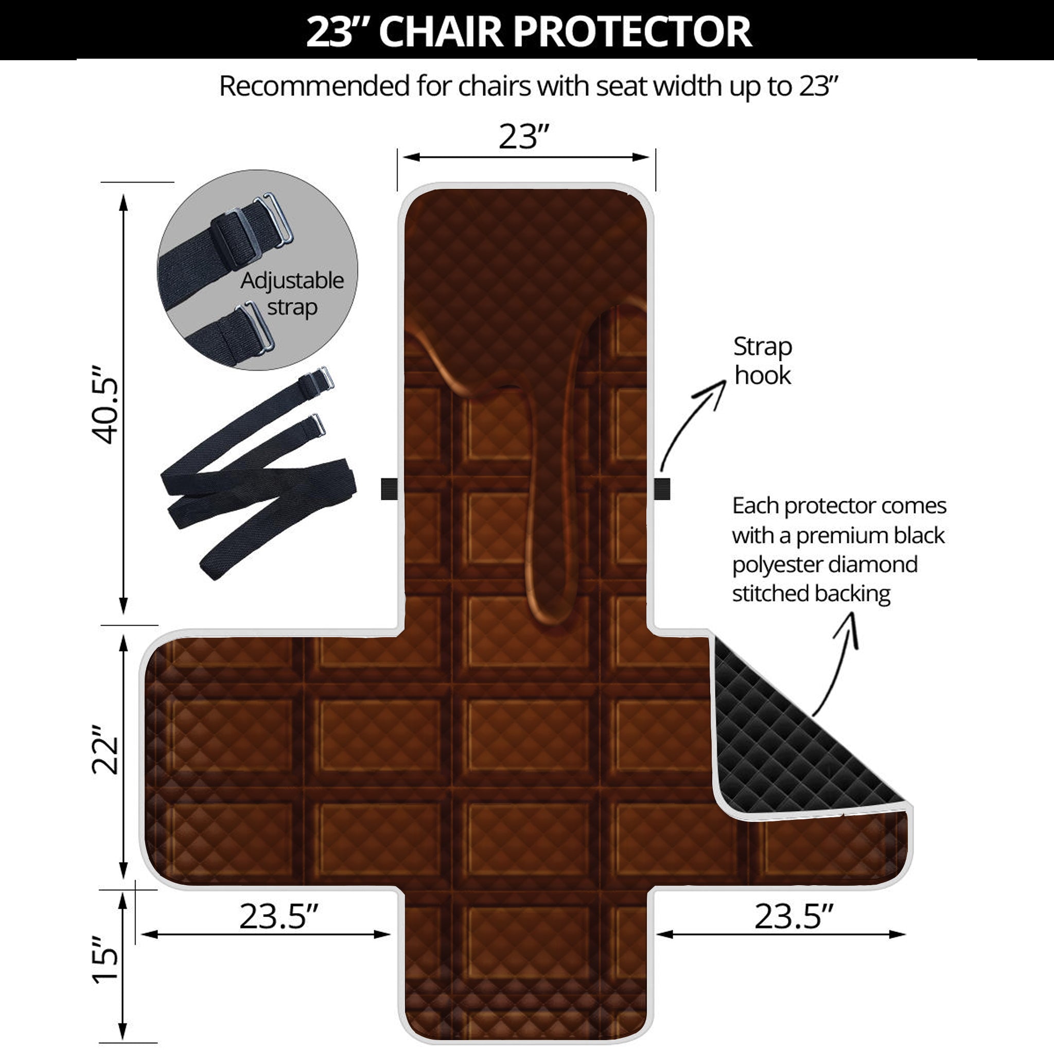 Chocolate Print Armchair Protector