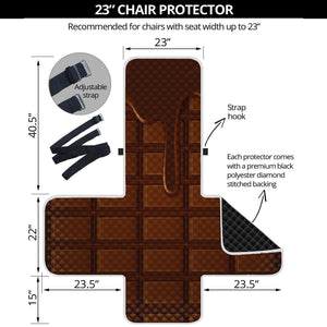 Chocolate Print Armchair Protector